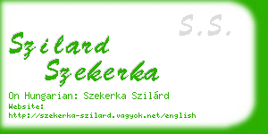 szilard szekerka business card